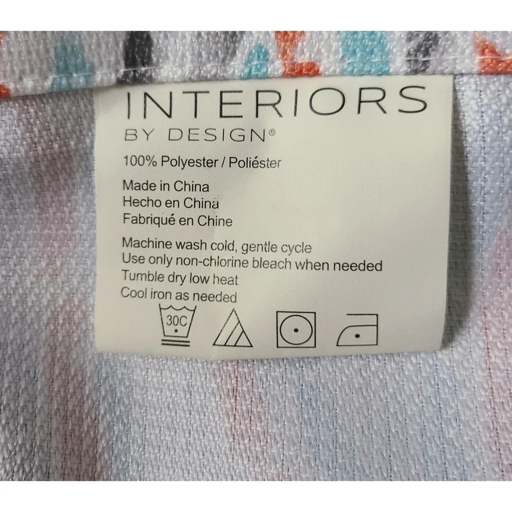 Interiors By Design 2 Panel Colorful Wave Pattern Curtains